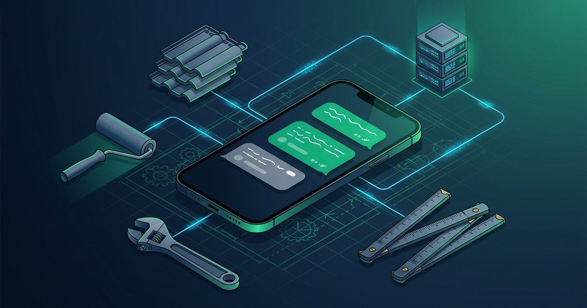Handy mit WhatsApp-Chat eines Handwerksbetriebs — WhatsApp Business API einrichten 2026